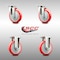 Service Caster 5 Inch 316SS Red Polyurethane Wheel Swivel Top Plate Caster Rigid SCC, 2PK SCC-SS31620S514-PPUB-RED-2-R-2 - alternate 5